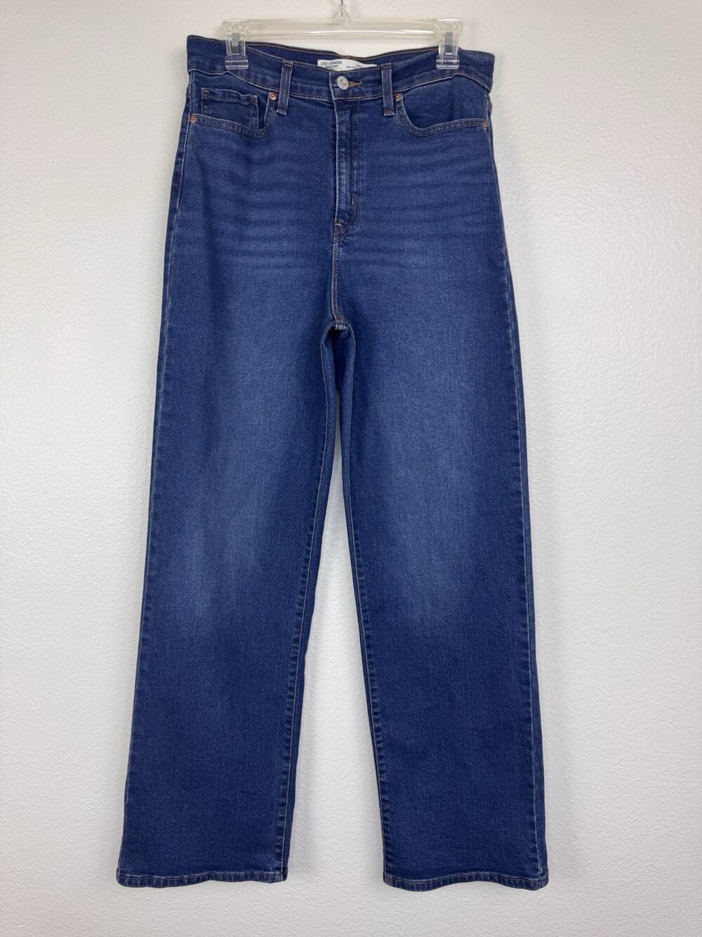 Levi Strauss Signature Gold Heritage High Rise Loose Straight Jeans Dark Wash 8